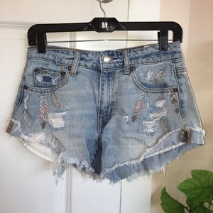 Distressed Jean Shorts